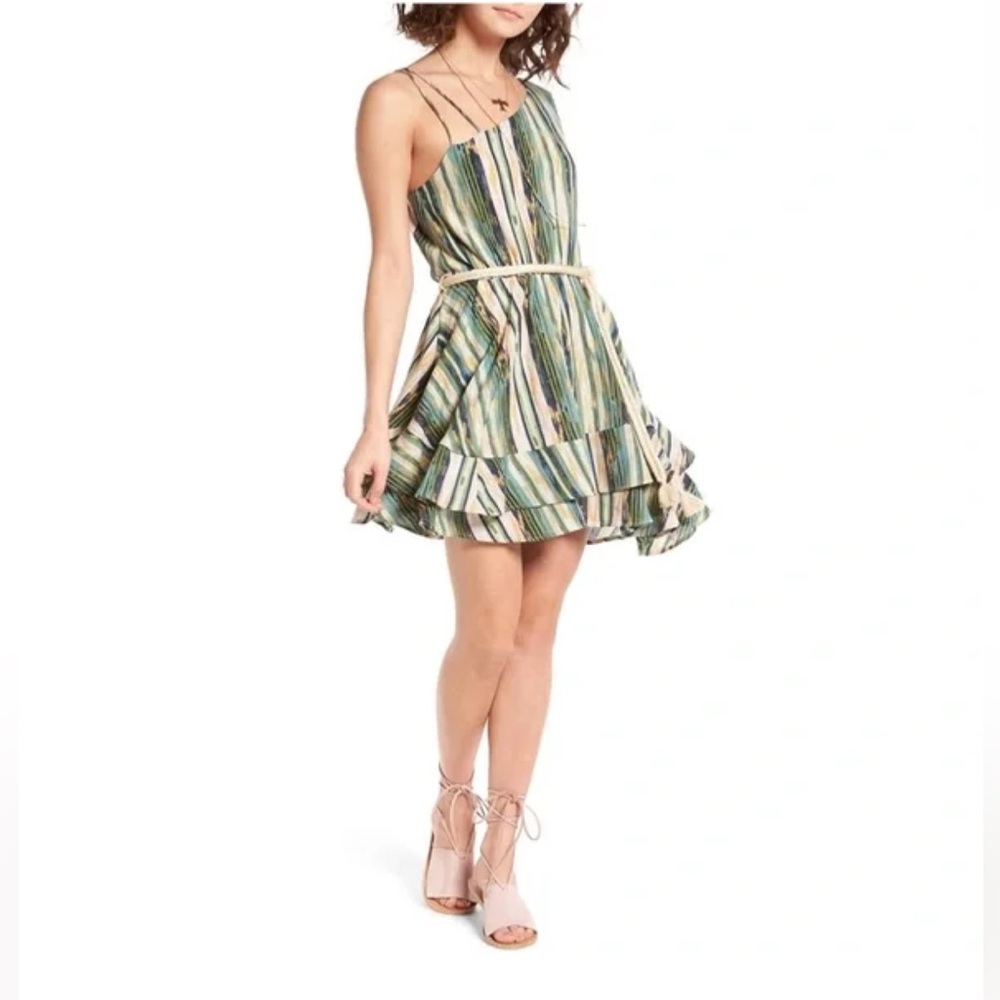 Free People Heart Shaped Face One Shoulder Mini Dress